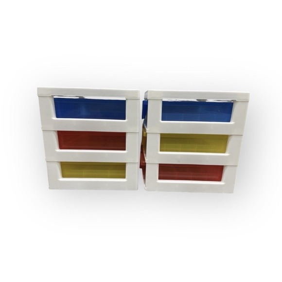 LEGO IRIS 3 Drawer Storage Tower Bin Organizer with 2 Sorting Trays (SET OF 2) - Picture 4 of 6